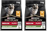 Pro Plan Grain Free Medium Puppy Healthy Start, Welpenfutter trocken, reich an Huhn, 2er Pack (1 x 3 kg)