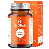 Serotalin ORIGINAL KAPSELN | Energie, Motivation & Fokus mit Griffonia + Vitamin D3 + Phenylalanin - Vitamin B12, B6, Zink, Chrom + Koffein | 100% vegan, 60 Kapseln für 2 Monate