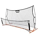 Katop Fußball-Rebounder-Netz, tragbar, 2-in-1-Fußballtornetz mit robustem Allwetter-Metallrahmen, 2,1 x 1,2 m