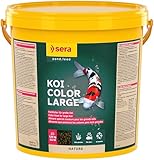 sera (07028) Koi Color Nature Large 21 Ltr. ein natürliches Farbfutter mit 10% Spirulina für farbenprächtige Koi ab 25 cm, Koifutter ohne Farb- & Konservierungsstoffe