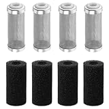 Editbar 4er Set 16mm Aquarium Filter – Fischbecken Tauchpumpe Aquariumfilter mit Filterschwamm, Feinmaschiges Design, Schutznetz für Fische & Garnelen,Verhindert Verstopfung, Verbessert Wasserqualität