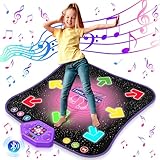 Tanzmatte für Kinder ab 6-8 Jahre Geschenke für Mädchen Tanzmatte mit Bluetooth Beleuchtete Musikmatte Spielzeug Kinder für Alter 3 4 5 7 9 Kinderspielzeug Jungen Geschenkideen Geburtstag Weihnachten