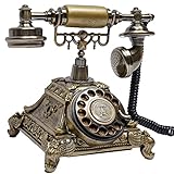 Retro Telefon Haustelefon Vintage Antik Tischtelefon Festnetztelefon mit Wählscheibe für Festnetz Tisch Retrotelefon für Büro, Café, Bar, Schlafzimmer, Dekoration