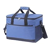 BRAVECOW Isolierte Kühltasche, 30 l, auslaufsicher, tragbar, verstellbare Riemen, mehrere Taschen, für Camping, Reisen, Grillen, Picknicks (blau)
