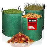 BigDean Gartensack XXL 272L - 3er Set - Laubsack mit extra robustem 150g/m² Gewebe - Gartenabfallsack für Laub, Müll, Grünabfall & Kompost - wasserdicht & reißfest