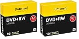 Intenso DVD+RW Rohlinge, Rewritable, 4,7GB, 4X Speed, 10er Slim Case (Packung mit 2)