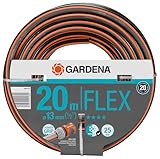 Gardena Comfort FLEX Schlauch 13 mm (1/2 Zoll), 20 m: Formstabiler, flexibler Gartenschlauch mit Power-Grip-Profil, aus hochwertigem Spiralgewebe, 25 bar Berstdruck, ohne Systemteile (18033-20)