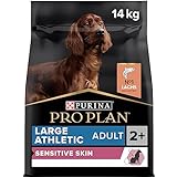 PURINA PRO PLAN Large Athletic Adult Sensitive Skin, Hundefutter trocken, reich an Lachs, 1er Pack (1 x 14 kg)