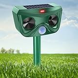 Katzenschreck Ultraschall, Solar Tiervertreiber Katzenabwehr,Ultraschall Abwehrmittel Hundeschreck Marderschreck mit Bewegungsmelder für Katzen, Hunde, Mäuse,Vögel, Marder