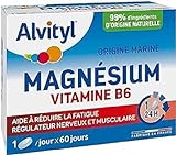 Alvityl Magnesium + Vitamin B6 - 60 Tage - Meeresursprung - Hilft Müdigkeit zu reduzieren - 60 Tabletten zum Schlucken