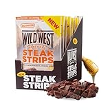 Wild West Steak Strips, 16 x 60g Honey BBQ Rindfleisch, Beef Jerky high Protein Trockenfleisch, Protein Snack