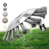 Drahtbürste Freischneider, Unkrautbürste Freischneider, Unkrautbürste für Rasentrimmer Freischneider Zubehör, Wildkrautbürste für Motorsense mit 25,4mm, mit 4 Stück Unkrautbürsten Zubehör (6 Zoll)
