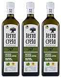 Terra Creta Olivenöl 3x 1,0l | P.D.O. Kolymvari | Extra natives Olivenöl von Kreta | + 20ml Jassas Olivenöl