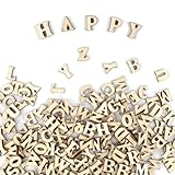 MXTIMWAN 200 Stück Holzbuchstaben, Scrabble Buchstaben Holz (A-Z), DIY Holzbuchstaben Klein, Buchstaben Deko, Holz Alphabet Buchstaben für DIY, Kunsthandwerk, Deko, Party