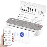 MUNBYN Mobiler Drucker Mini Drucker A4 2600 mAh tragbarer Smarter Fotodrucker Miniprint Handy Thermodrucker Bluetooth drucker für Unterwegs Hause Unterstützt 210x297mm A4-Thermopapier iOS Android