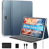 11 Zoll Tablet Android 14 Tablets, 2024 Neueste GMS-zertifiziert, Octa Core Tablet PC mit Tastatur/Maus/Hülle12GB RAM 128GB ROM 1TB Erweiterung, 8000mAh, Schnellladung, 5GWiFi, BT5.0, FM, GPS (Blau)