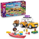 LEGO Friends Abenteuertrip mit Freunden - Auto Spielzeug mit Anhänger, 2 Mini-Puppen, Welpen Figur, Kajak & Zubehör, inkl. Skateboard und Rollschuhe - Set für Mädchen ab 6 Jahren - 42659