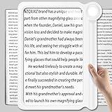 NZQXJXZ 30X 6X Leselupe für Senioren Groß, Große und Leichte Lupe, Bieten Volle Buchseite Sichtbereich, Perfekte Handheld Lupe für das Lesen von Kleinen Drucke und Low Vision