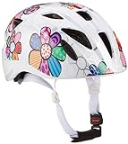 ALPINA XIMO FLASH - Beleuchteter, Reflektierender, Leichter & Anpassbarer LED Fahrradhelm Für Kinder, white flower gloss, 49-54 cm