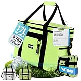 Five dots Kühltasche faltbar 17l zum Einkaufen & Picknick [grün] - Kühltasche Auto als Thermotasche & Picknicktasche Auto - Mehr Organisation mit Kühltasche Gross - Lunch Tasche & Mini Kühlbox