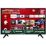 Antteq AG32H3 TV 32 Zoll(Fernseher 80cm) Smart TV, Andriod TV LED HD Ready,Dolby Audio,Google Assistance,Bluetooth Triple Tuner(DVB-C/S2/-T2),Google Play Store((DAZN/Disney+/Netflix/Prime Video),WiFi