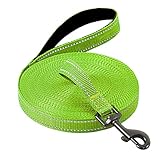 Demigreat Schleppleine für Hunde, 3m / 5m / 10m / 15m / 20m Robuste Lange Hundeleine Reflektierend Trainingsleine mit Gepolsterter Griff und handschlaufe, Ausbildungsleine für Kleine bis Große Hunde