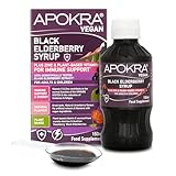 Holunderblütensirup mit Acerola-Kirsche, Vitamin C und Zink für Erwachsene und Kinder | Immunsystem-Booster | Natürlicher Erdbeer-Geschmack | Vegan | Pflanzliches Vitamin C | APOKRA