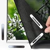 EASYmaxx Insect Protect Insekten- & Pollenschutzgitter 130 x 150 cm | Fliegengitter Fenster mit Magnetbefestigung | Einfache Montage mit 12 Magneten - kein Bohren oder Schrauben [Schwarz]