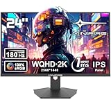 Minifire Gaming Monitor 24 Zoll, 180 Hz, 1ms MPRT, WQHD(2560 x 1440), 16:9 IPS Panel, AMD FreeSync, HDR10, sRGB 130%, HDMI 2.0&DP 1.2, Unterstützt VESA 75 x 75 mm (MFG24X5Q DP-Kabel enthalten)