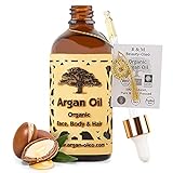 SEHR GUT IM TEST - R&M Beauty-Oleo Bio Argan-Öl aus Marokko - Fair Trade - Haare, Gesicht, Nägel - Pflege-Serum gegen Pickel - Naturkosmetik 100 ml