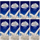 MILCHVOLM Haltbare Milch 3,5% Fett Milch Vollfett Milch fettarme Haltbare Milch Vollfett, je 1 Liter,8 Stück