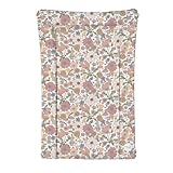 Deluxe Uni Baby wasserdichte Wickelunterlage mit erhöhten Kanten, 46 x 73 cm, Regenbogen oder Blumen (Blumenmuster)