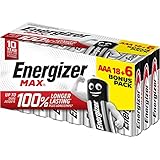 Energizer - MAX, 18+6 AAA-Batterien, Lange Lebensdauer für den täglichen Gebrauch, Keine Sulfatierung und 10 Jahre Lebensdauer, Paquete de 24