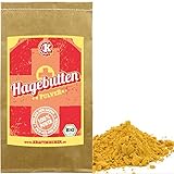 Bio Hagebuttenpulver (Rosa canina) - 1kg- [Testsieger 2021/2020 / 2019/2018]. Aus der ganzen Hagebutte - Rohkostqualität - 100% BIO (DE-ÖKO-007)