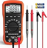 coczow Digital Multimeter mit automatischer Bereichswahl, Multifunktionstester, der AC/DC Voltage, AC/DC Current, Widerstand, Durchgang, Kapazität, Frequenz und Diodentests, Datenhaltung und NCV misst