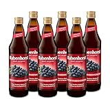 RABENHORST Roter Rabenhorster 6er Pack (6 x 700 ml) - Roter Traubensaft mit Eisen