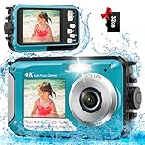 Digitalkamera Autofokus 56MP 4K Digitalkamera wasserdichte 16x Digitalzoom 2,8 Zoll Bildschirm Unterwasserkamera mit 32GB Karte