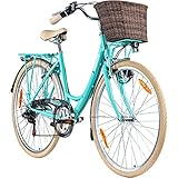 Galano 28 Zoll Valencia 6 Gang Citybike Stadt Fahrrad Damenrad Damenfahrrad, Rahmengrösse:19 Zoll, Farbe:türkis