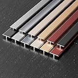 90 Cm * 3 Stück Aluminium-T-Formteil Für Schwellen, Bodenübergangsstreifen, Einfach Zu Installieren, Zum Verbinden Von Bodenlücken(Iron Gray,W10mm)