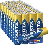 VARTA Batterien AAA, 40 Stück, Longlife Power, Alkaline, 1,5V, für Spielzeug, Funkmäuse, Taschenlampen, Made in Germany