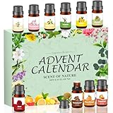 Ätherische Öle Adventskalender 2024 für Diffuser 24 Tage 10ml Duftöle Weihnachtskalender für Erwachsene Frauen Männer