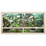 ECOZONE Holz Terrarium mit Seitenbelüftung 120x60x60cm - Holzterrarium aus OSB Platten - Terrarien für exotische Tiere wie Schlangen, Reptilien & Amphibien