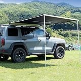 Auto Markise Camping Auto Vorzelt auf dem Dach, Ausziehbarer Zeltunterstand, 420D Oxford Stoff, wasserdichte Fahrzeugmarkise, Überland Camping, für Outdoor Aktivitäten (Size : 160x250cm/5.2x8.2ft)