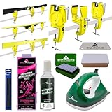SkinRocks Skiwachs Profi Set 8-teilig Skispanner Bügeleisen Wax Ski Vice gelb