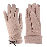 Beaupretty 1 Paar Damen Winter Fahrradhandschuhe Warm rutschfest Touchscreen Fähig für Herbst Winter Komfortabel Langlebig Farbton