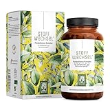 Stoffwechsel Kapseln Diät Unterstützung - Hochdosiert mit Grünem Tee, Forskohlii, Cholin, Spargel, Bittermelone, Garcinia Cambogia & Chrom - 120 Stoffwechsel Kapseln vegan von NATURTREU®