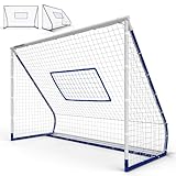 Open Goaaal 3-in-1 Fußballtrainer & Tor – Rückpralltrainer für Schuss-, Pass- & Ballkontrolle | 2 Winkel | Für Garten, Hof & Halle