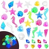 Vicloon Tauchjuwel Pool Spielzeug,45 Stück Tauchspielzeug für Kinder, Diamant Set mit Meerestieren und Edelstein, Acryledelsteine, Tauchen Edelsteine Pool Spielzeug für Mädchen Junge