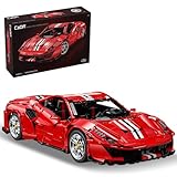 CaDA C61043W 488 1: 8 Sportwagen, Master baustein Sportwagen, 3236 Teile Technik Rennwagen, kompatibel mit großen markenbausteinen