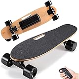 WEIZIIA Elektrisches Skateboard-Longboard, Elektrisches Skateboard, 350 W Elektrisches Longboard mit Fernbedienung, 20 km Höchstgeschwindigkeit, 8 km Reichweite, 3 einstellbare Geschwindigkeiten